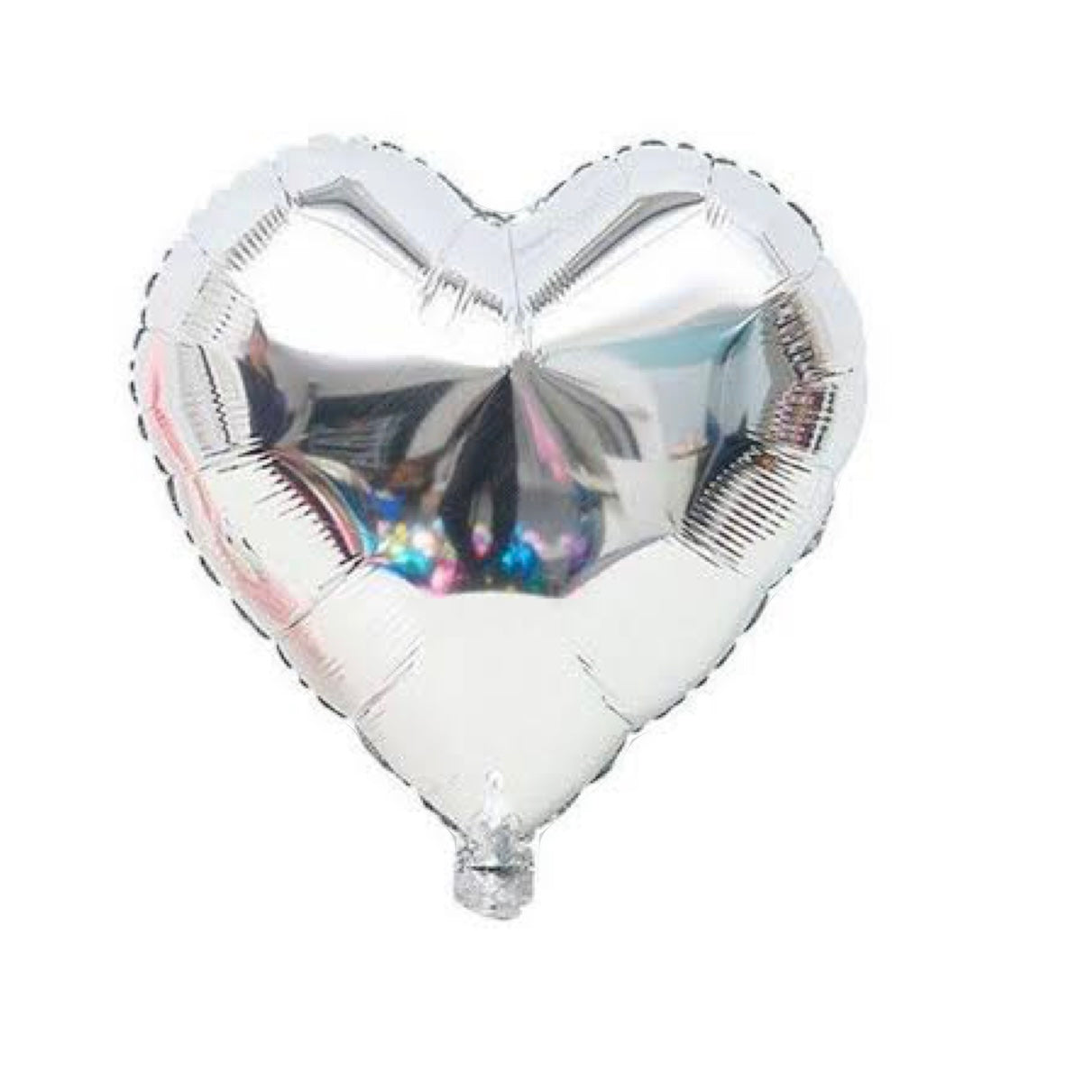 GLOBO CORAZÓN METÁLICO PLATA