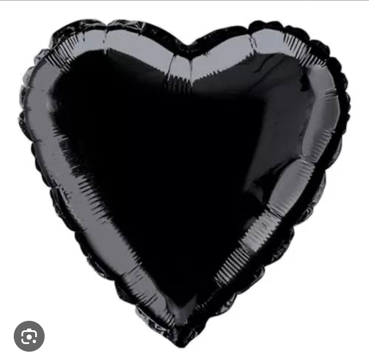 GLOBO CORAZÓN METÁLICO NEGRO