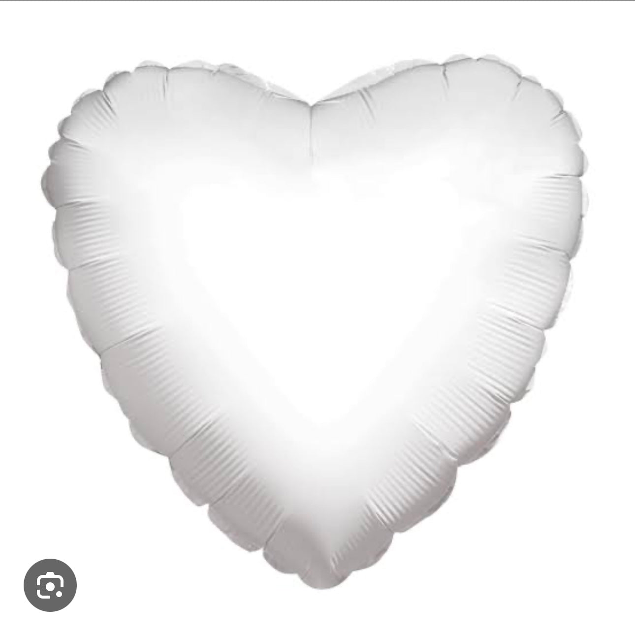 GLOBO CORAZÓN METÁLICO BLANCO