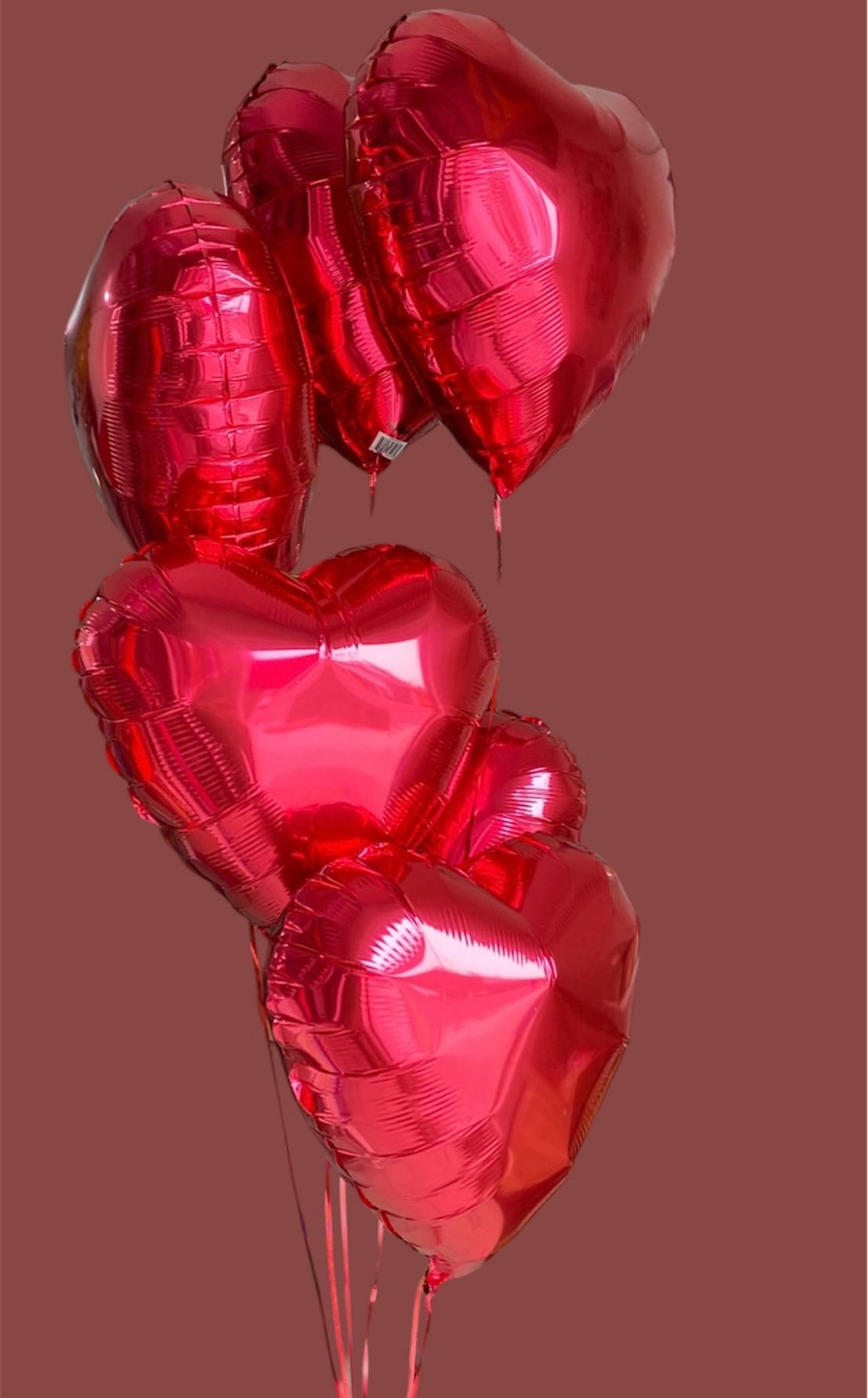 BOUQUET DE 6 GLOBOS DE CORAZÓN