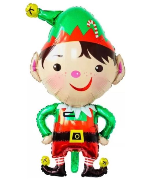 GLOBO DE DUENDE NAVIDEÑO METÁLICO