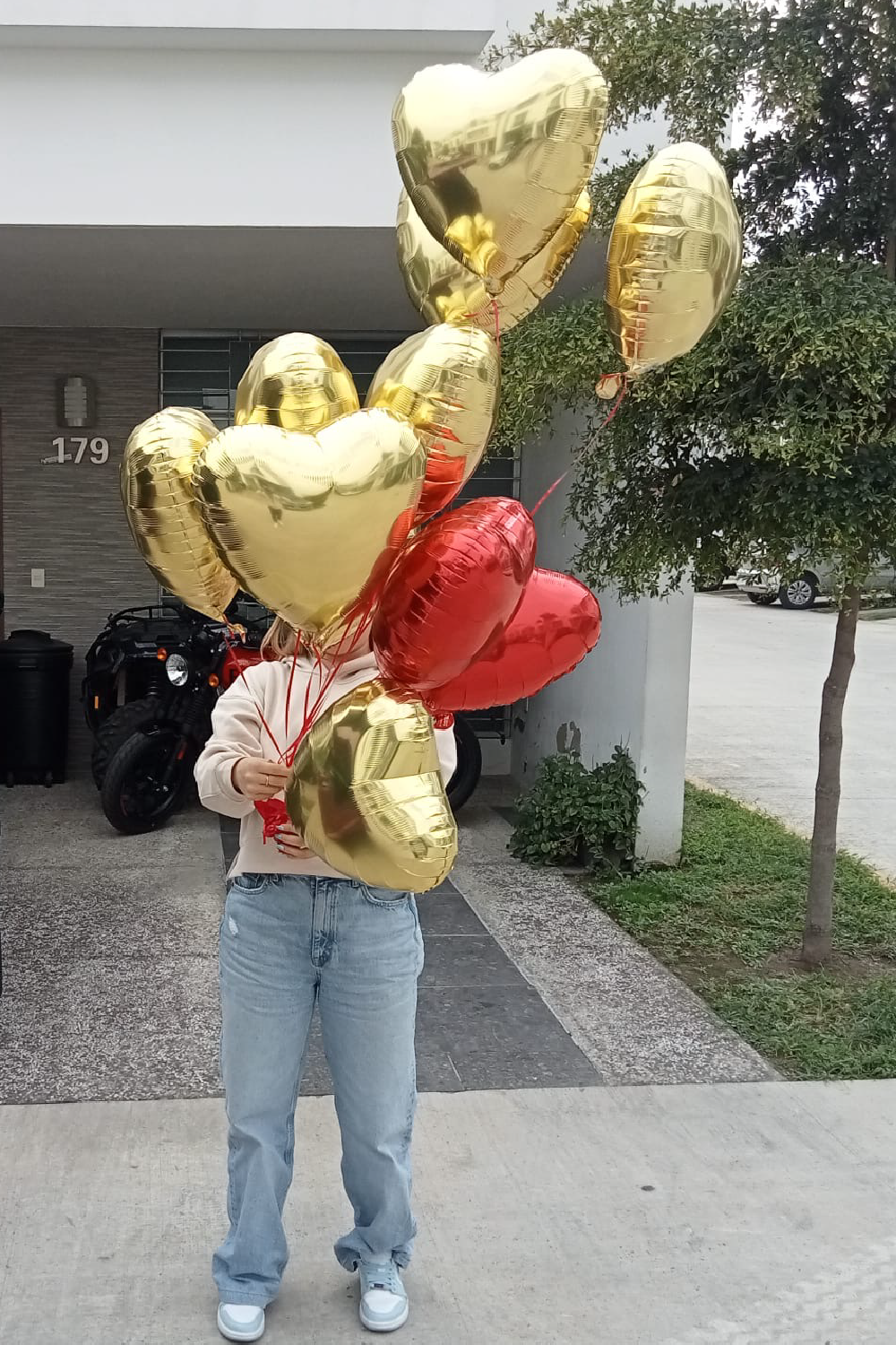 BOUQUET DE 10 GLOBOS DE CORAZÓN
