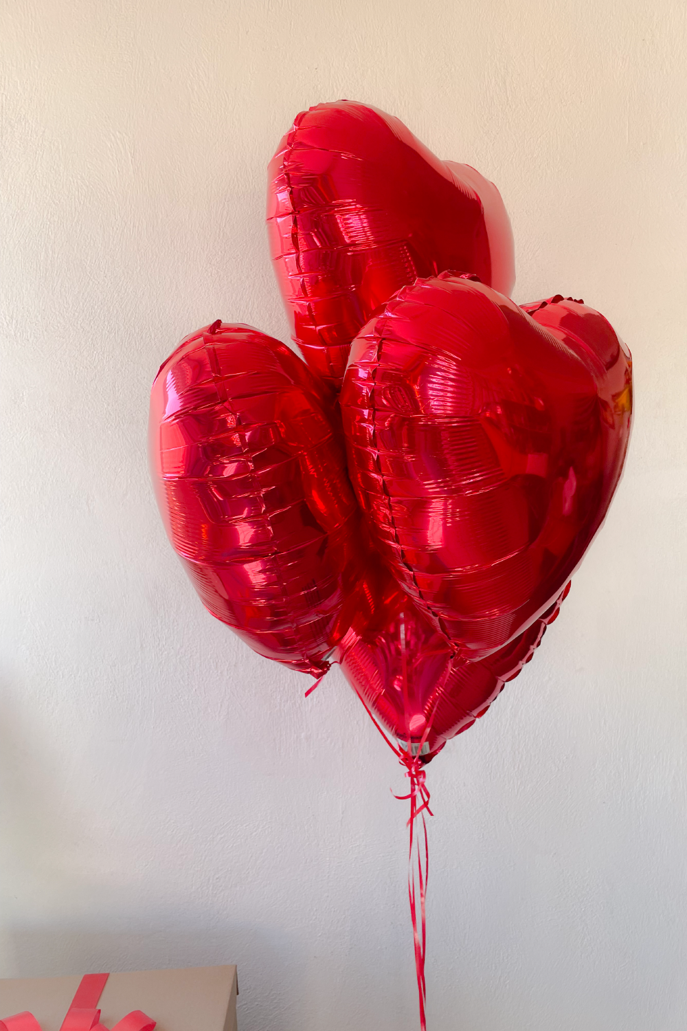 BOUQUET DE 4 GLOBOS DE CORAZÓN