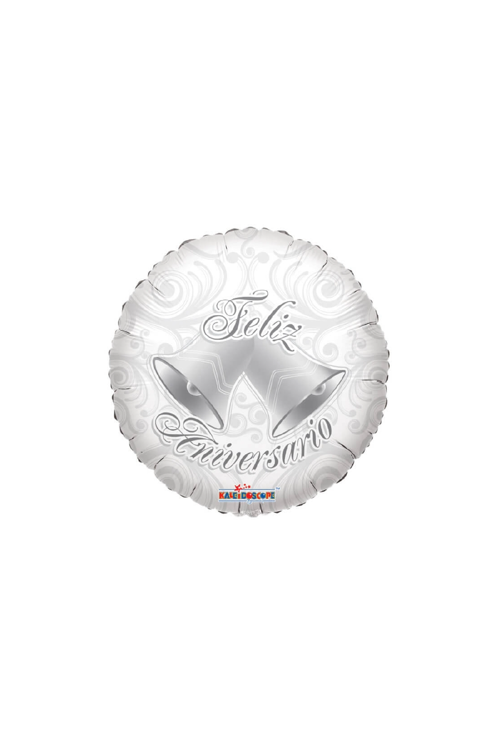 GLOBO DE FELIZ ANIVERSARIO PLATEADO