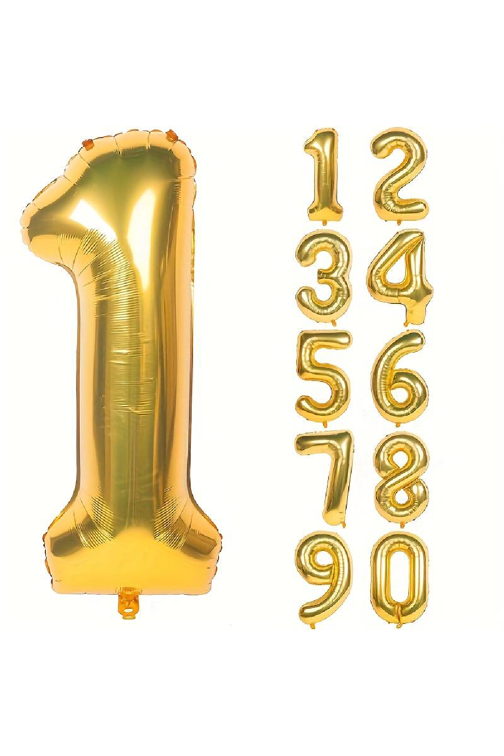 GLOBO DE NUMEROS DORADOS