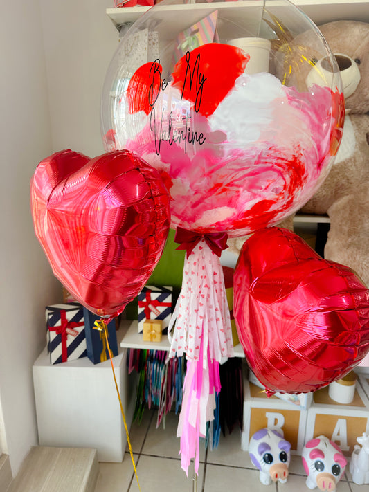 Globo Burbuja + 2 Corazones ♥️
