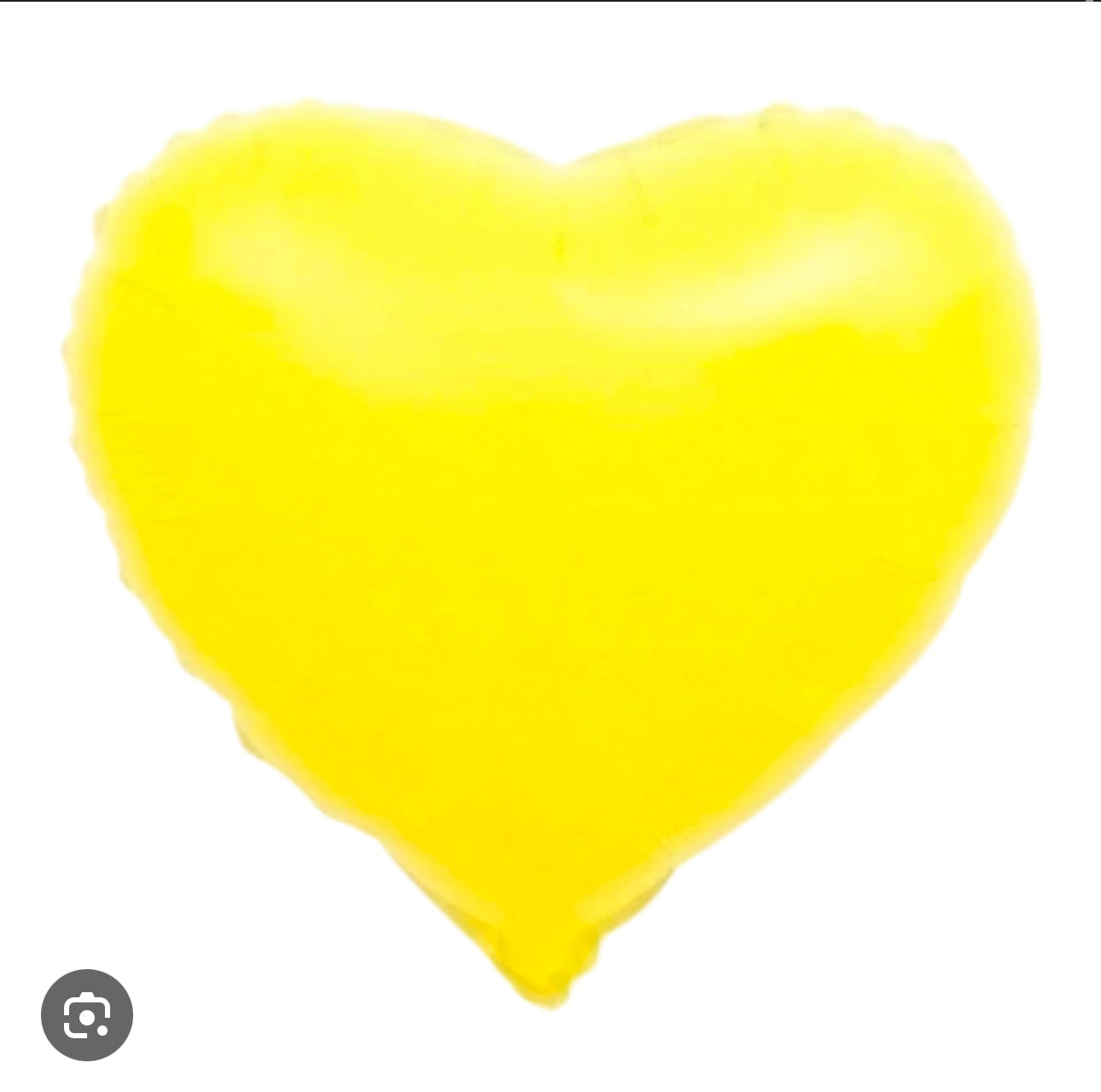 GLOBO CORAZÓN METÁLICO AMARILLO